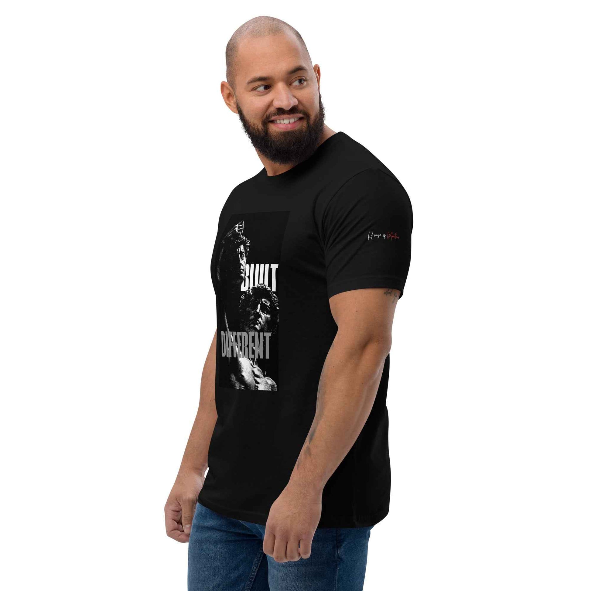 Built Different Motivational Graphic T-Shirt - Short Sleeve T-shirt