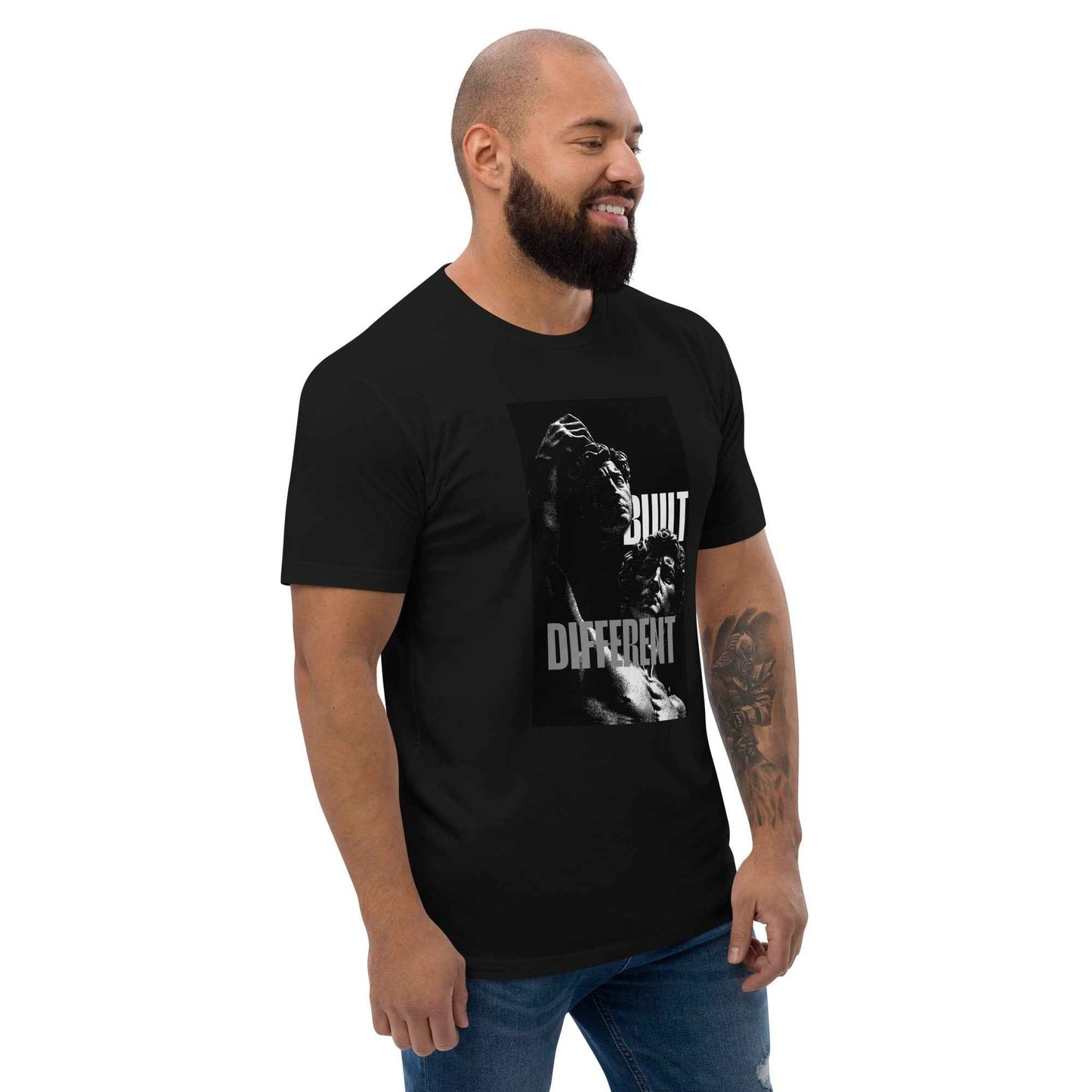 Built Different Motivational Graphic T-Shirt - Short Sleeve T-shirt