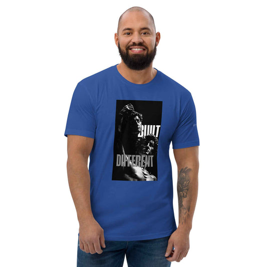 Built Different Motivational Graphic T-Shirt - Short Sleeve T-shirt