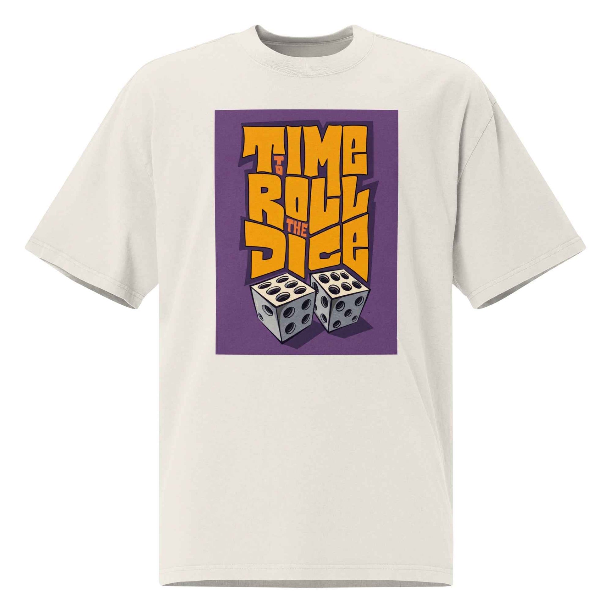 Time to Roll the Dice Graphic T-Shirt – Oversized faded t-shirt
