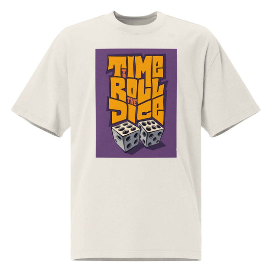 Time to Roll the Dice Graphic T-Shirt – Oversized faded t-shirt