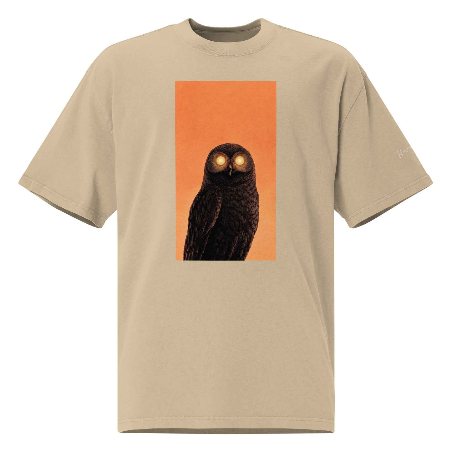 Mystic Owl Graphic T-Shirt – Oversized faded t-shirt