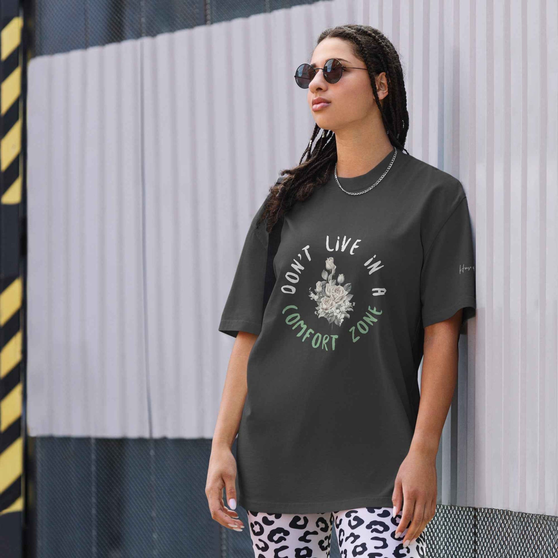 Floral Graphic Oversized Faded T-Shirt