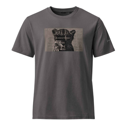 Believe in Yourself Leopard Graphic T-Shirt - Unisex Garment Dyed Creator 2.0 Vintage T-Shirt