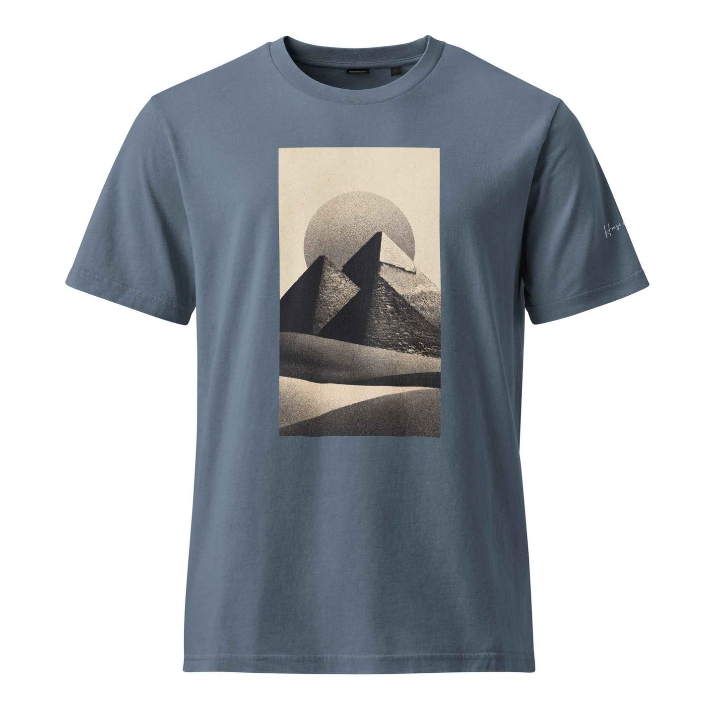 Egyptian Pyramids Graphic T-Shirt – Unisex Garment Dyed Creator 2.0 Vintage T-Shirt