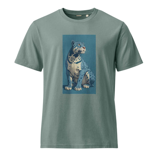Blue Leopard Graphic T-Shirt – Unisex Garment Dyed Creator 2.0 Vintage T-Shirt
